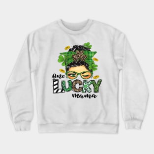 One Lucky Mama St Patricks Day Crewneck Sweatshirt